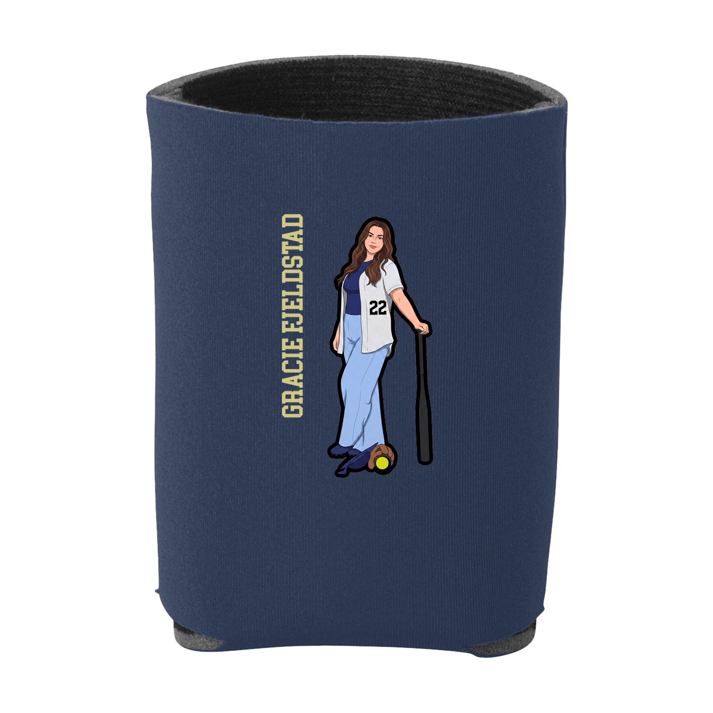 Can Holder — Name Vertical in Navy