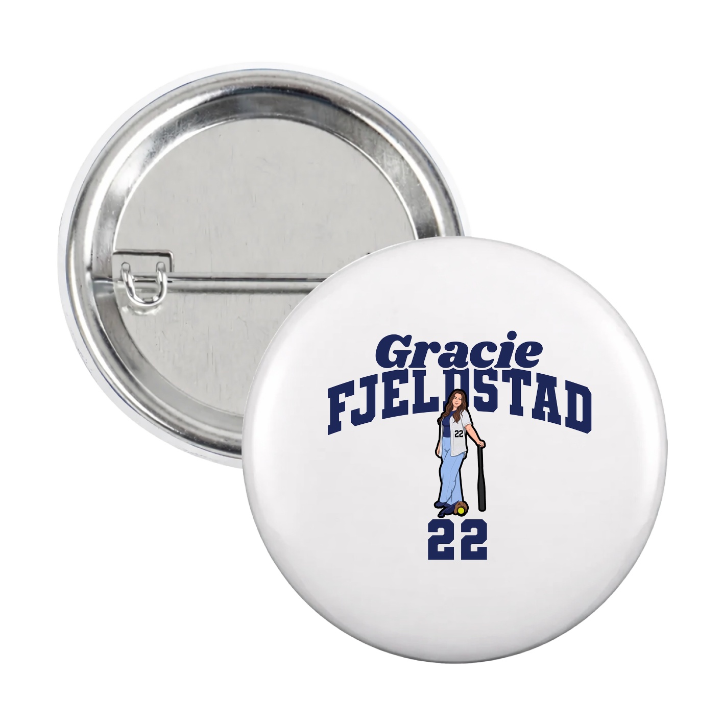Game Day Button — Signature Arch in White