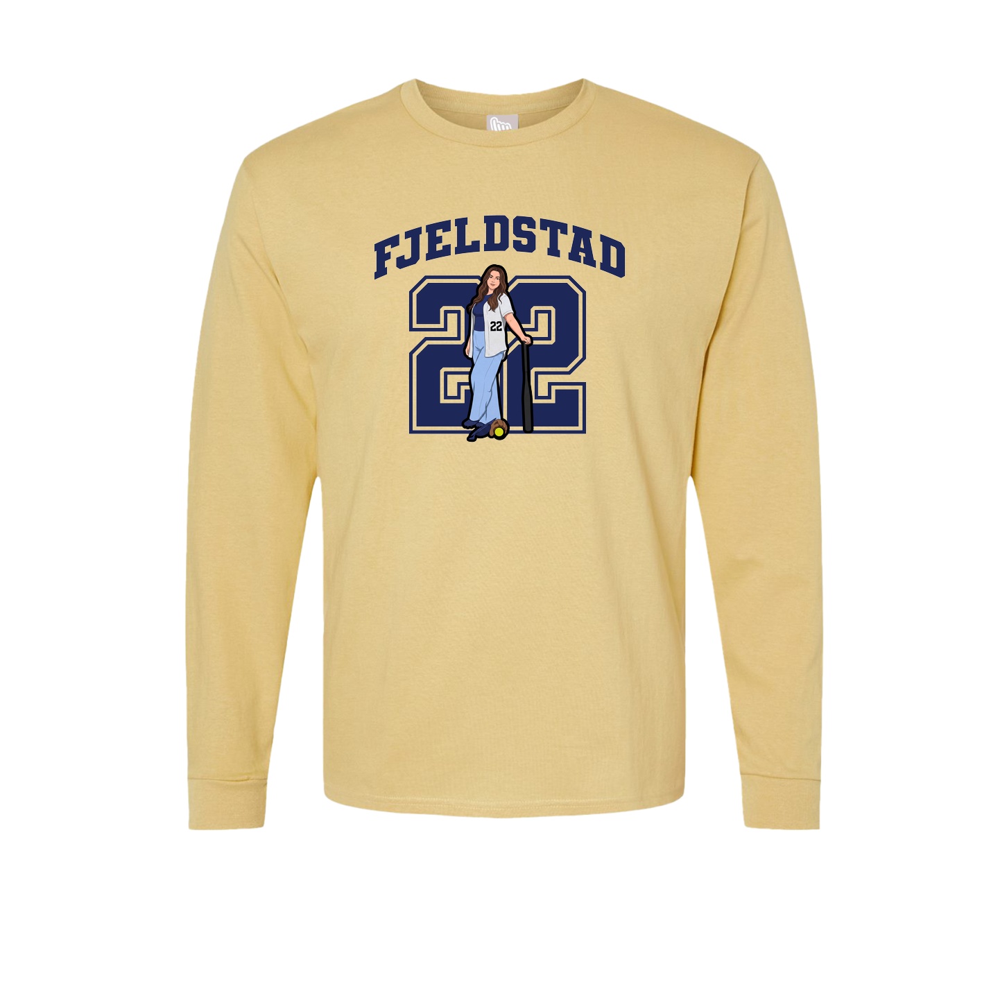 Long Sleeve Tee — Number in Vegas Gold