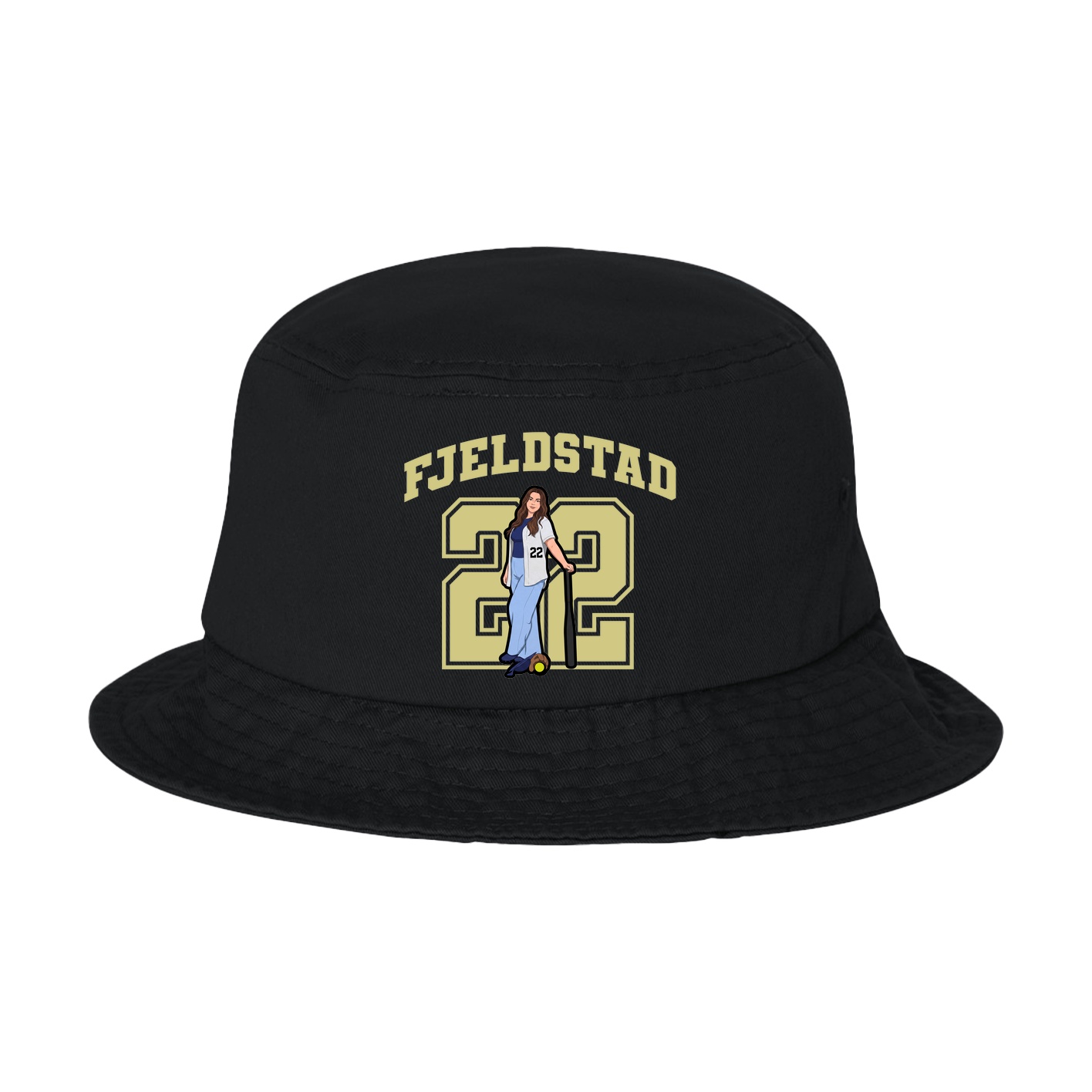 Bucket Cap — Number in Black