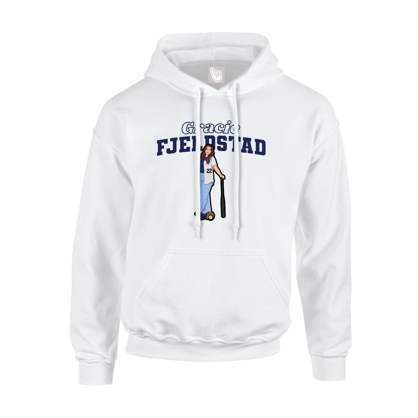 Hoodie — Name Arch in White