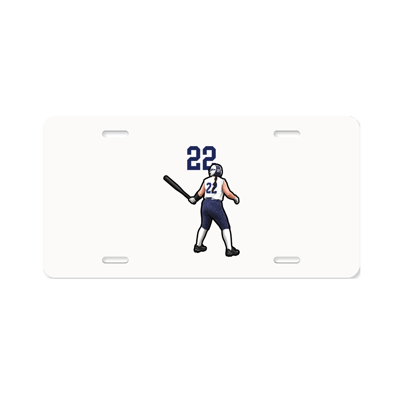 License Plate — Number Top in Classic