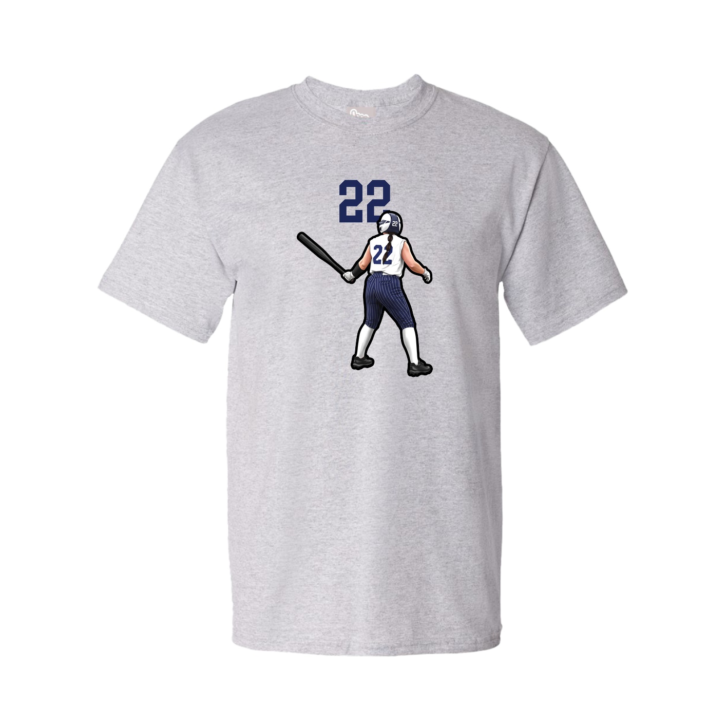 Youth Tee — Number Top in Grey