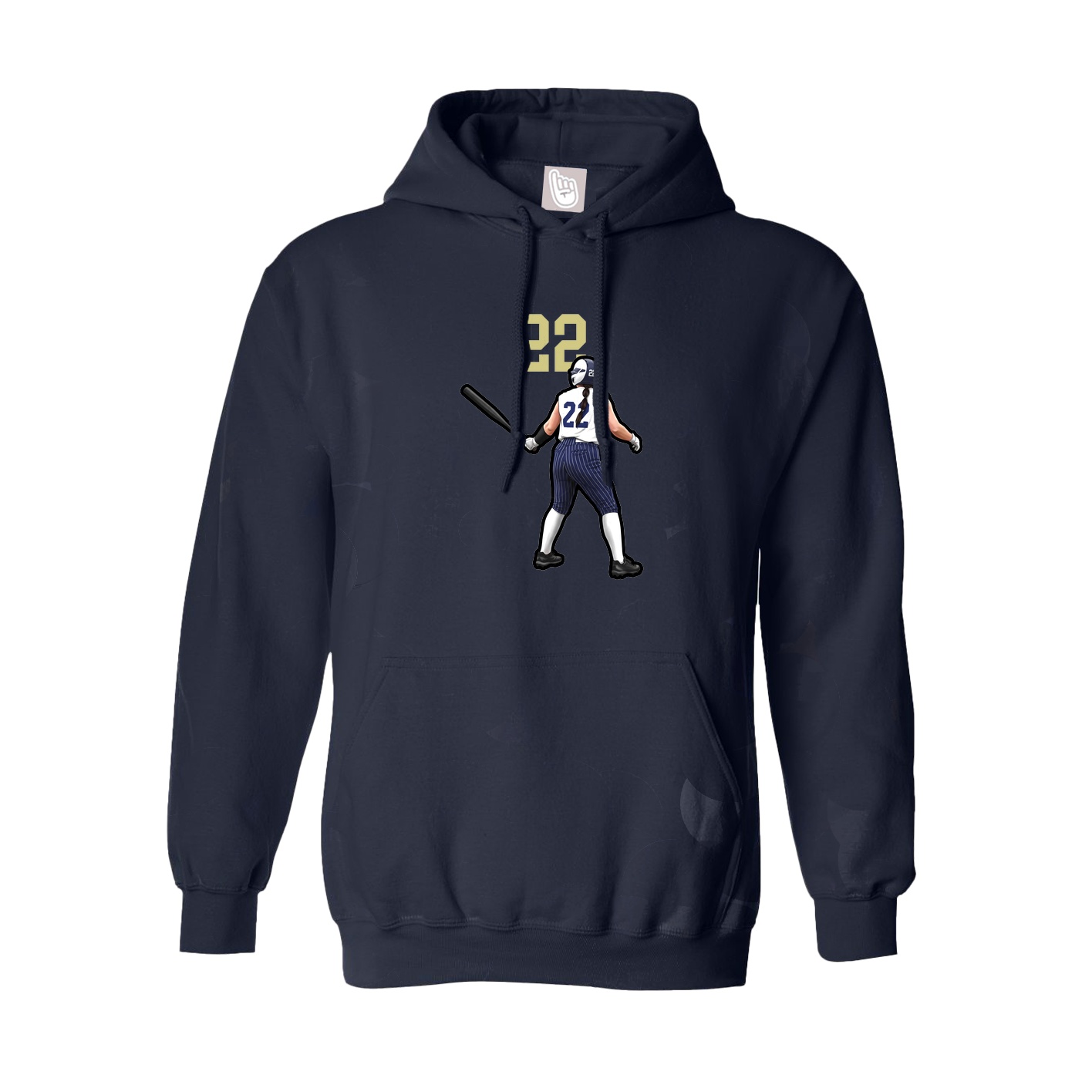 Youth Hoodie — Number Top in Navy
