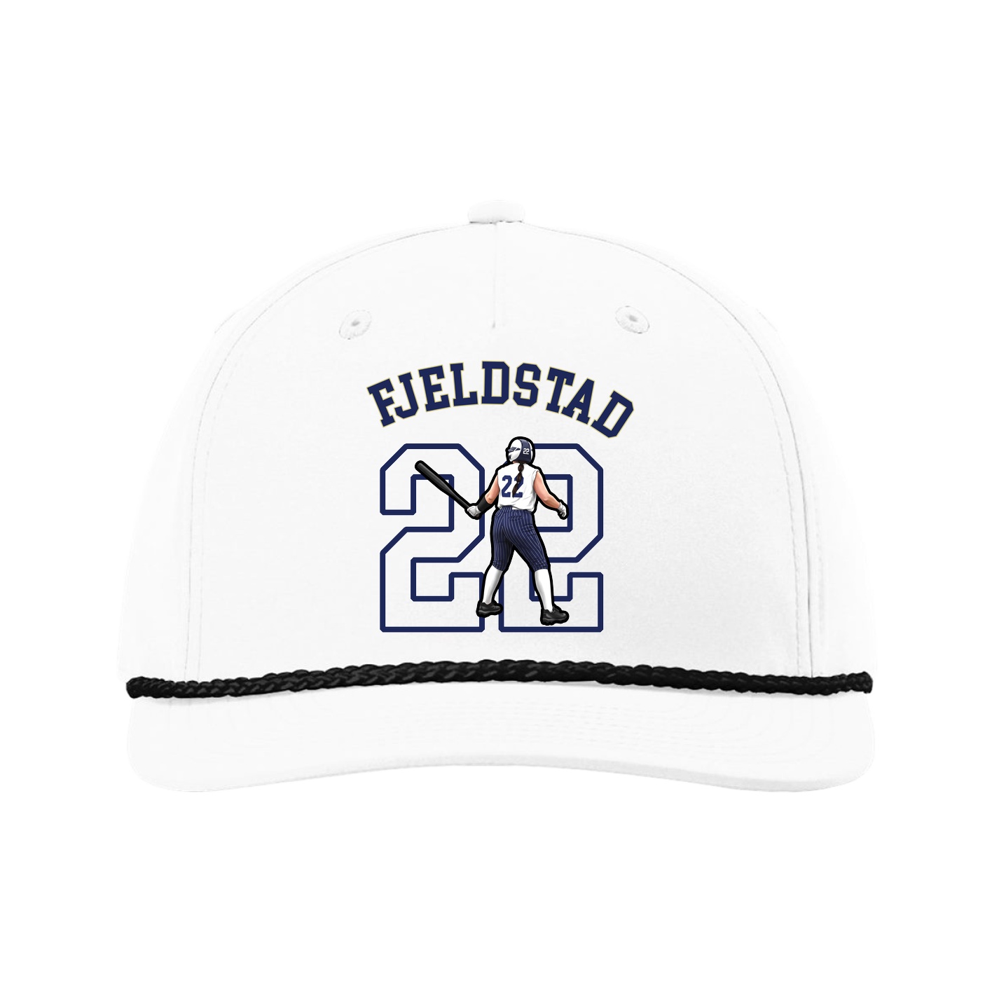 Five-Panel Classic Rope Cap — Shirsey Arch in White