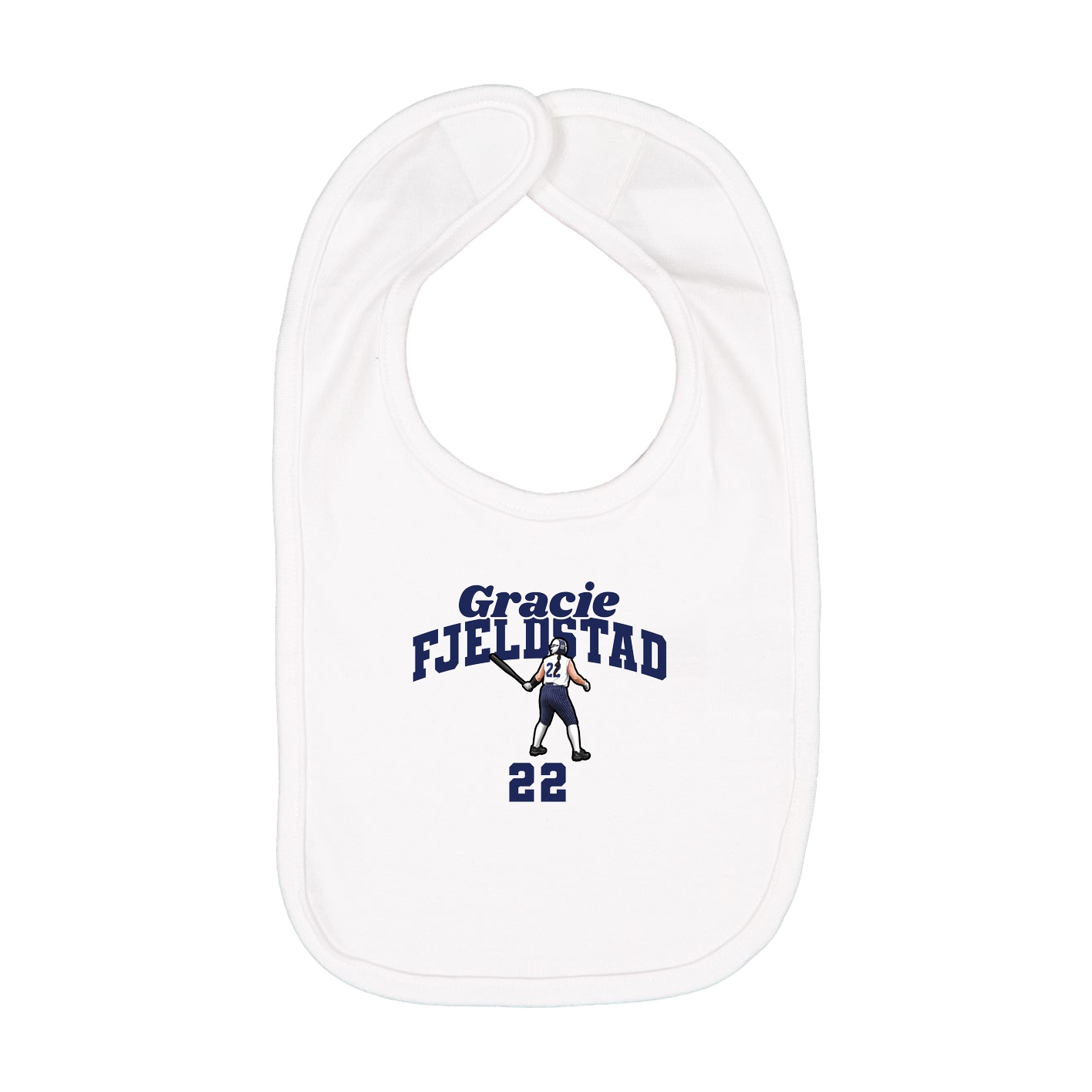 Infant Bib — Signature Arch in White