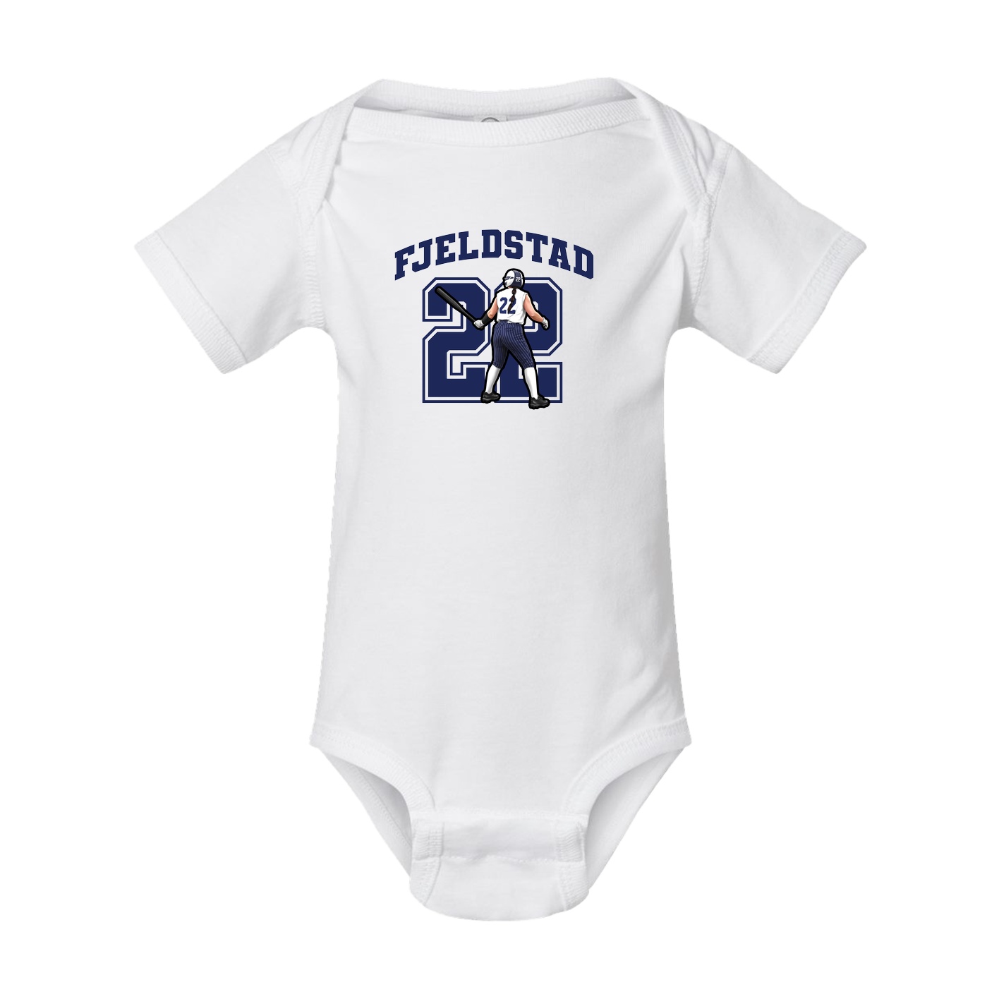 Baby Onesie — Number in White