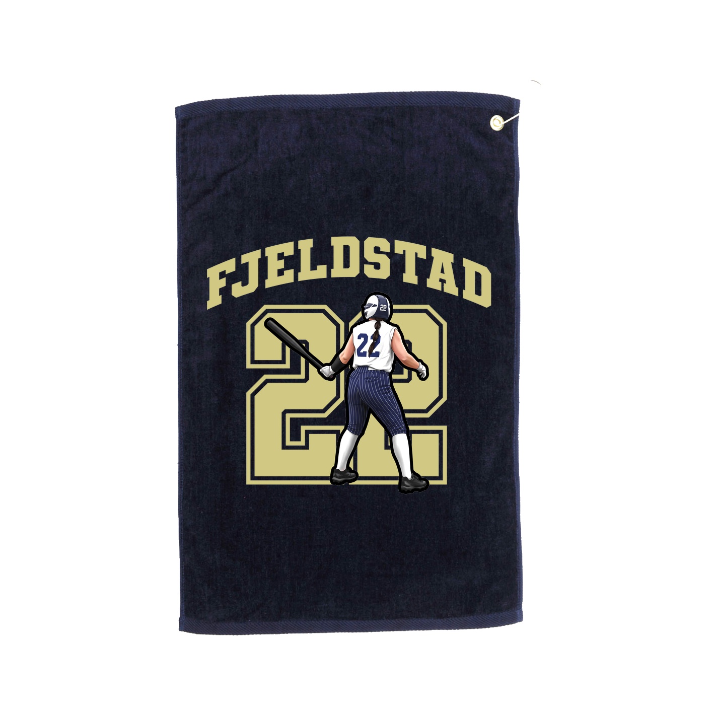 Golf Towel — Number in Navy
