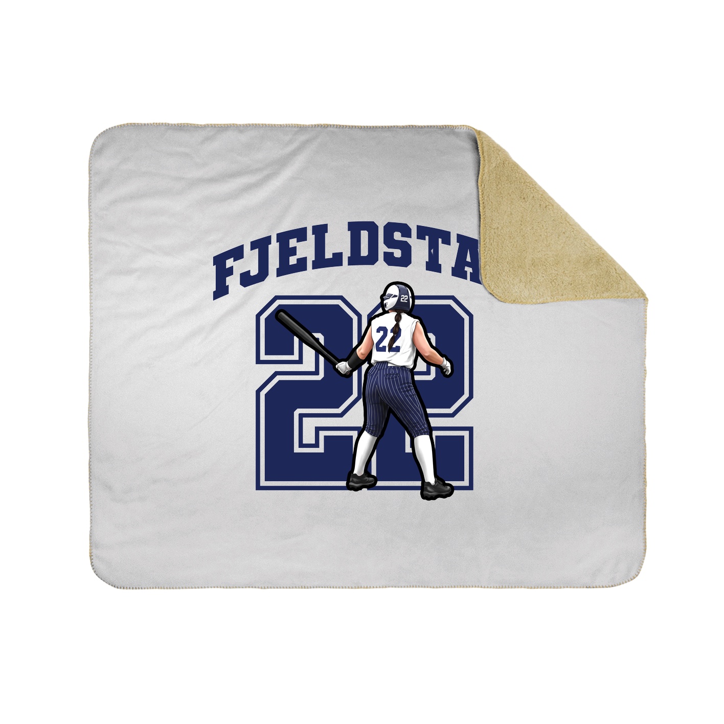 Throw Blanket — Number in White