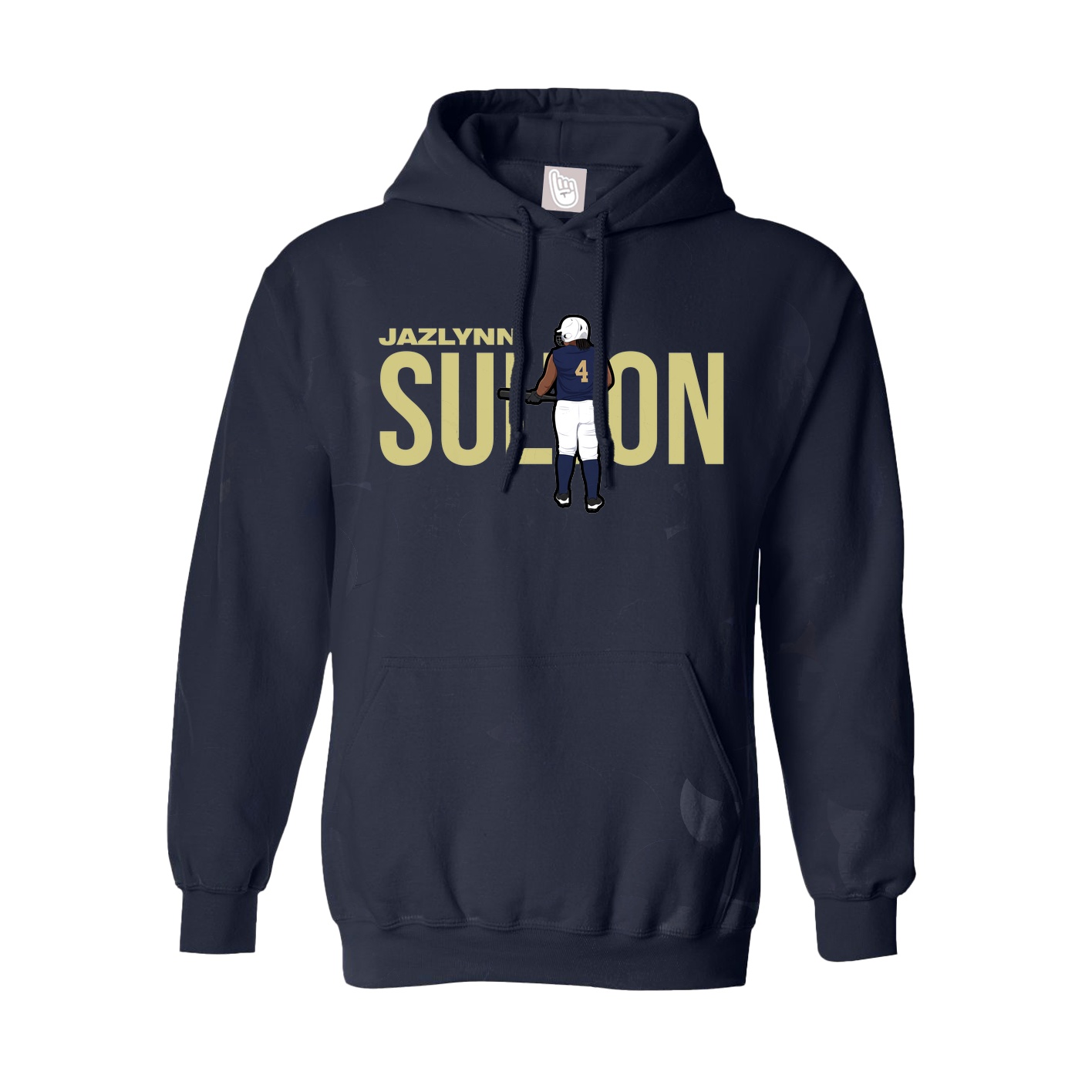 Hoodie — Player Name in Navy