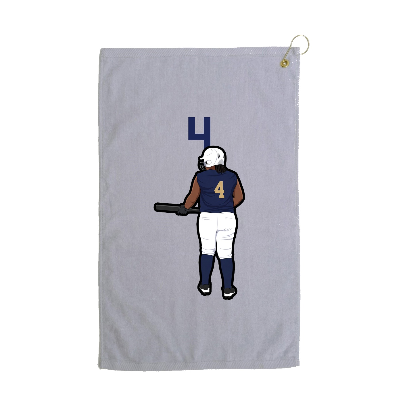 Golf Towel — Number Top in Grey