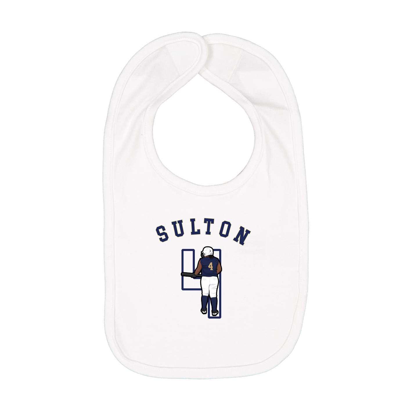Infant Bib — Shirsey Arch in White