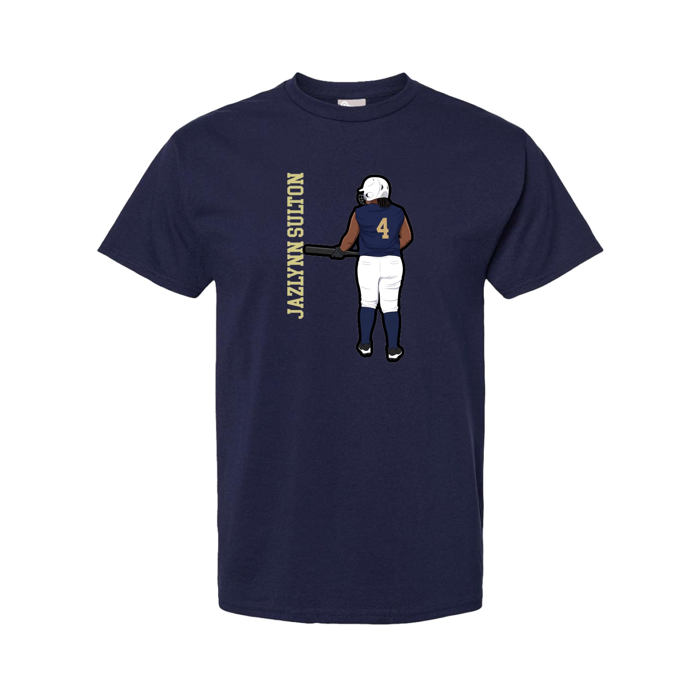 Youth Tee — Name Vertical in Navy