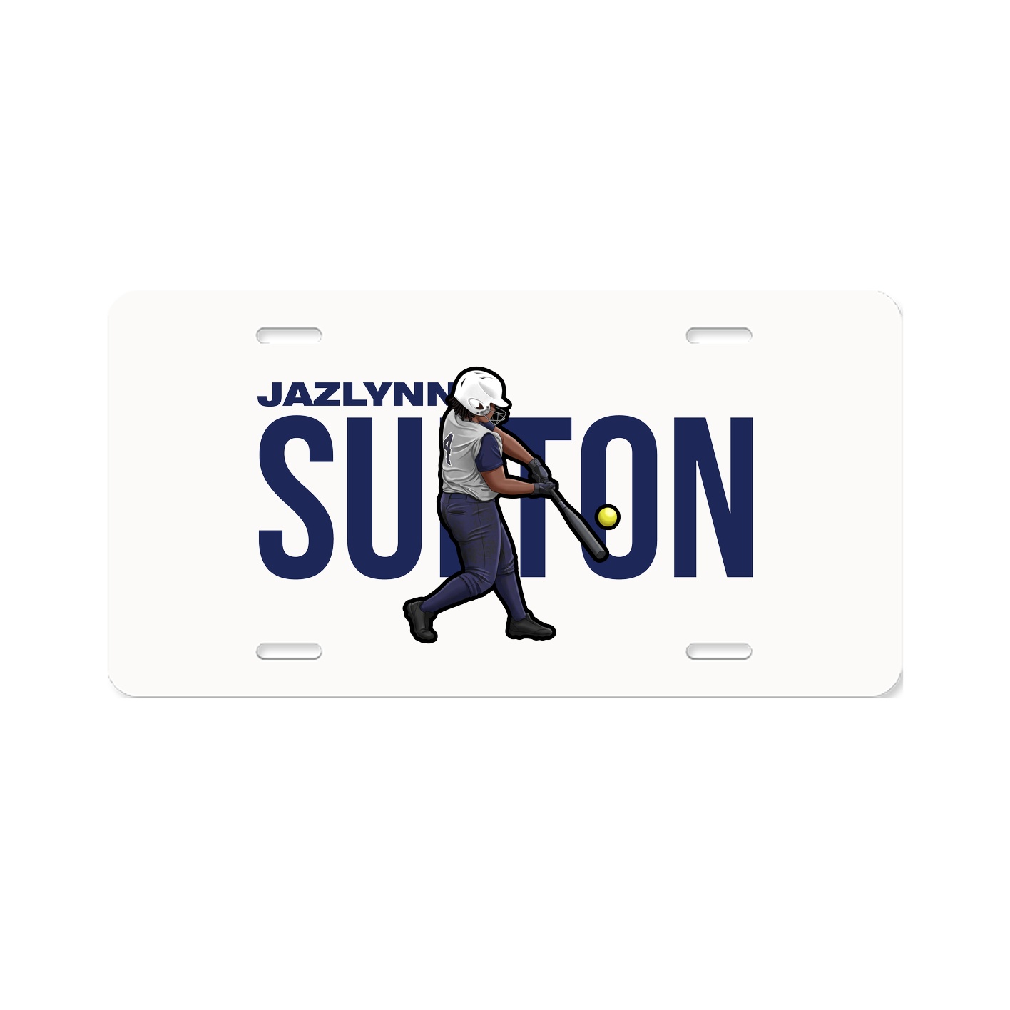 License Plate — Player Name in Classic