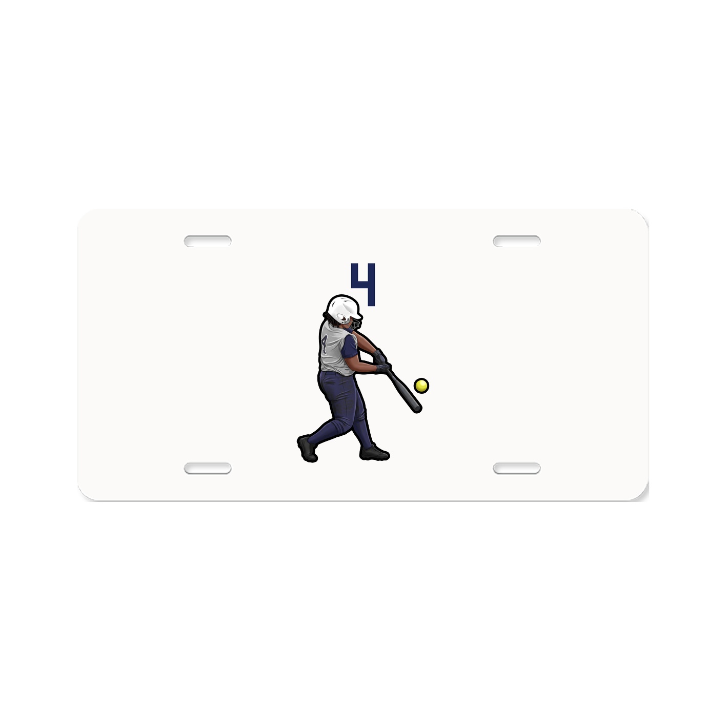 License Plate — Number Top in Classic