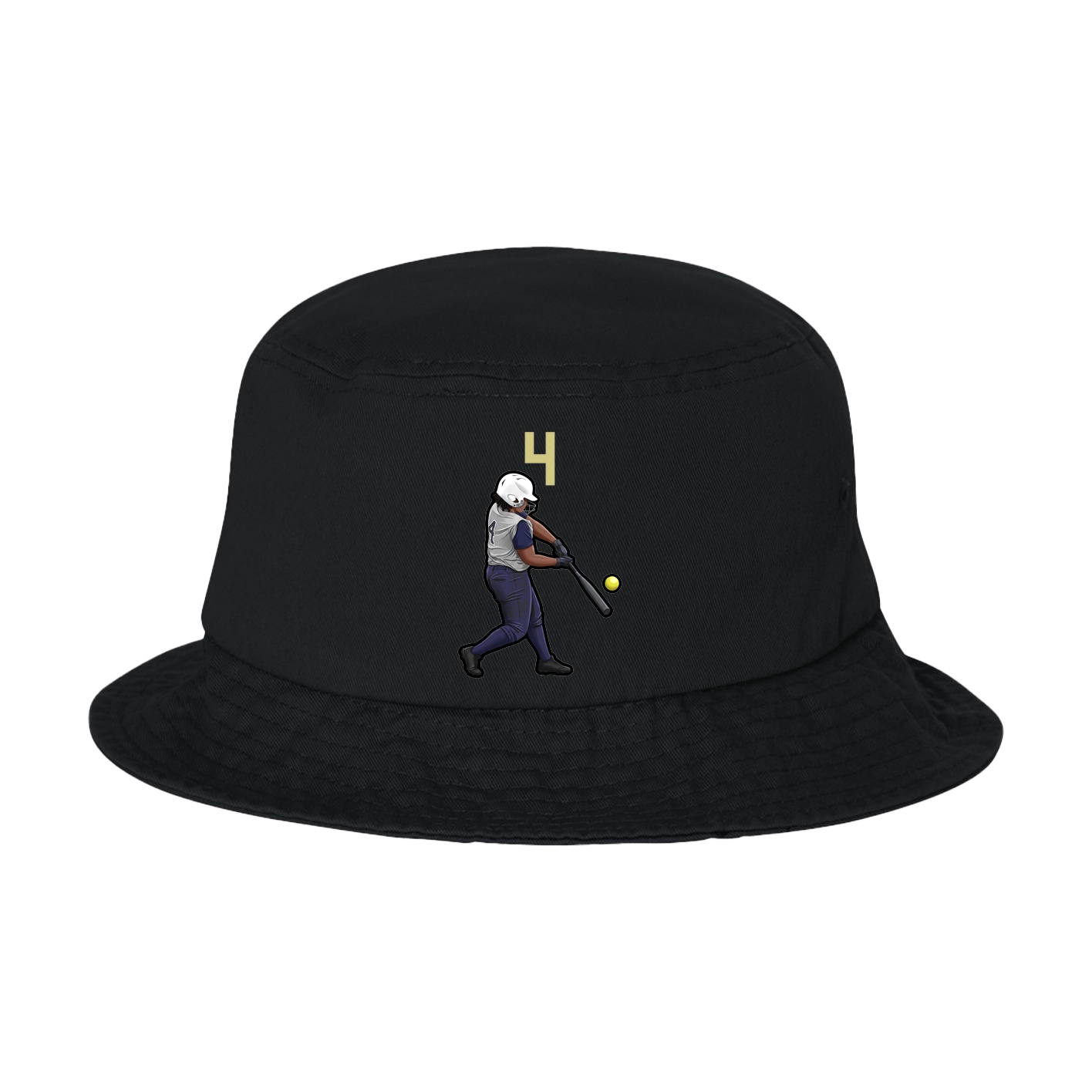 Bucket Cap — Number Top in Black