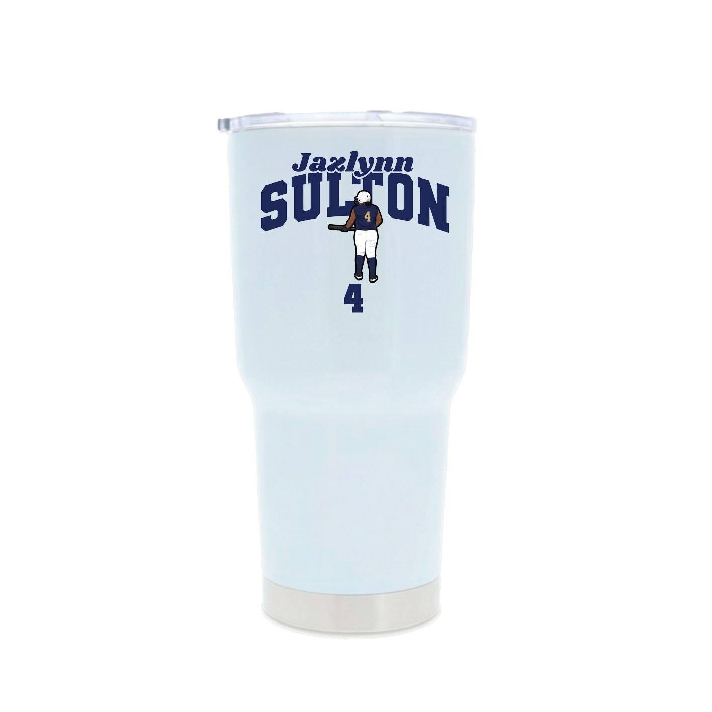 30oz Stainless Steel Tumbler — Signature Arch in White