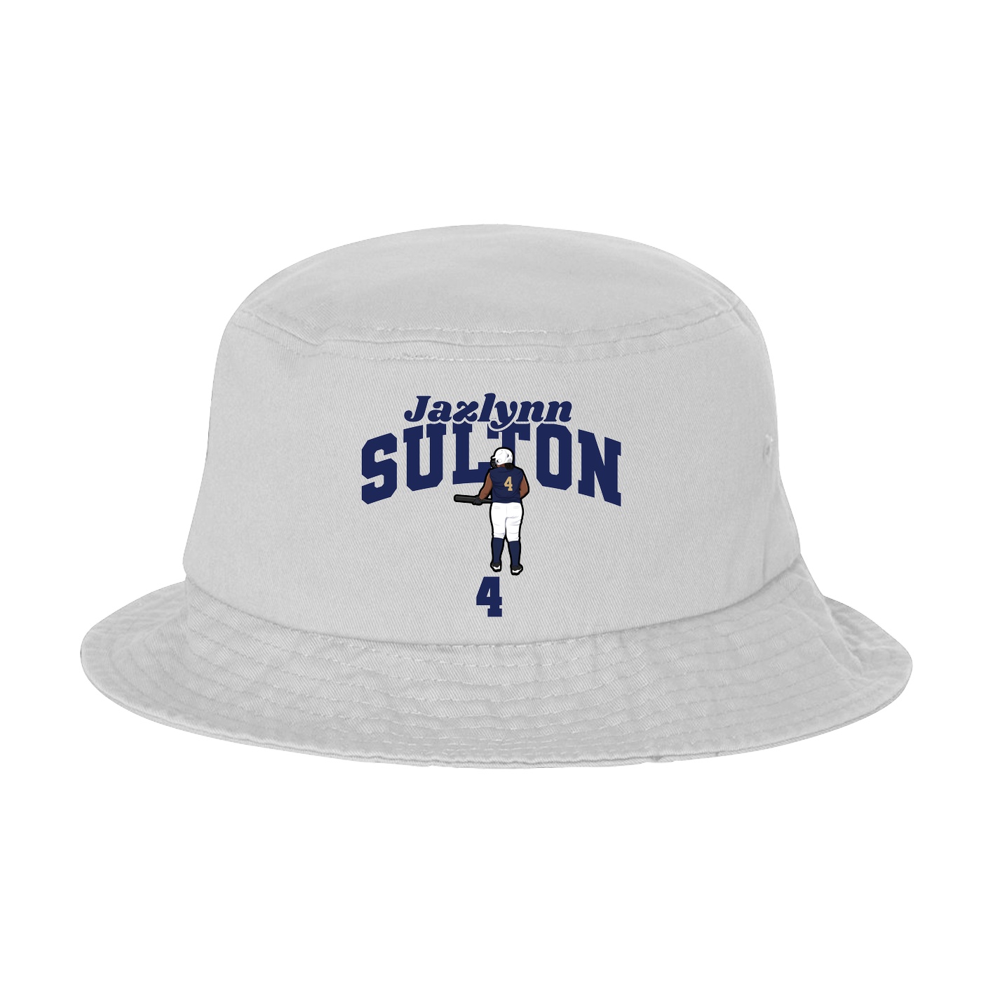 Bucket Cap — Signature Arch in White