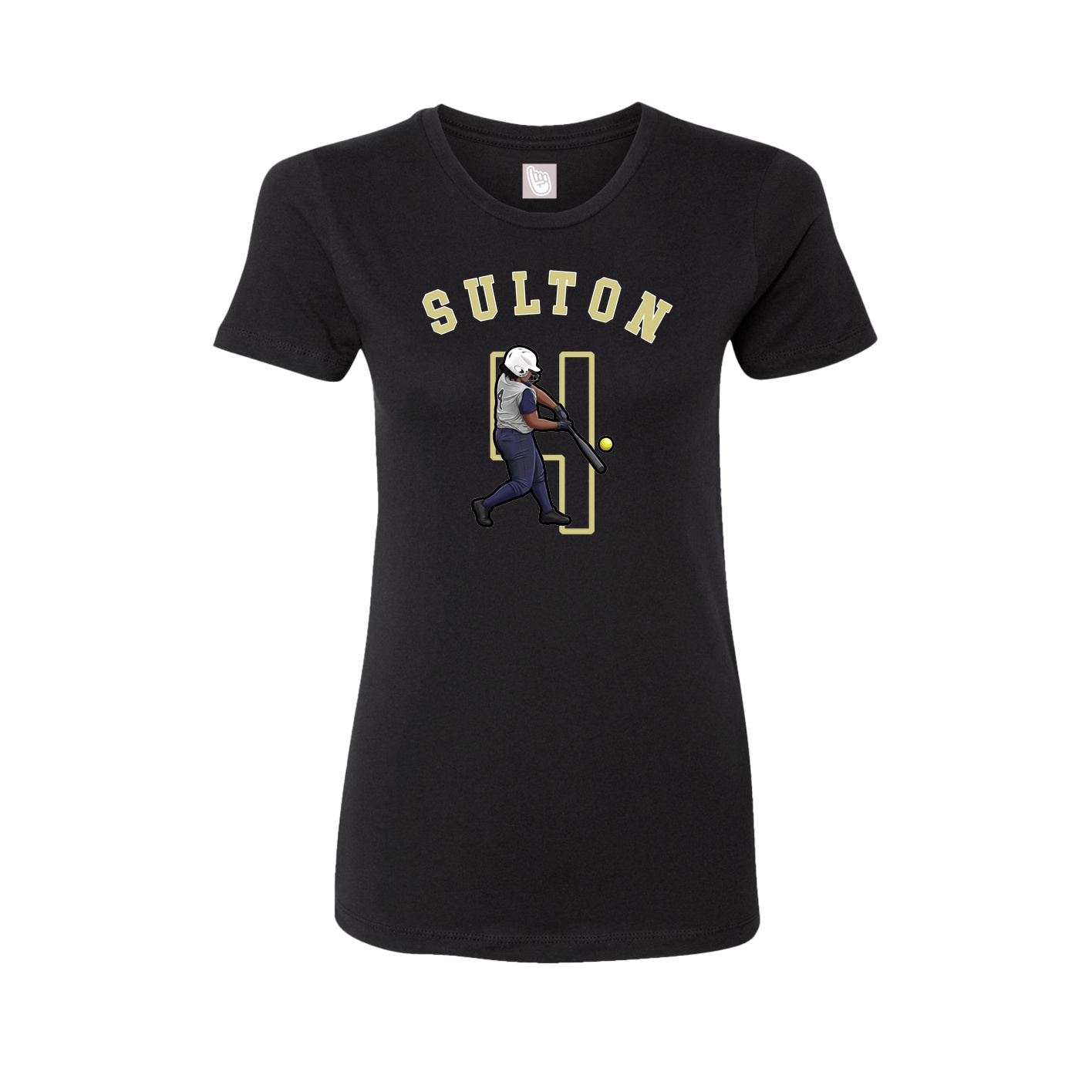 Fitted Women's Tee — Shirsey Arch in Black