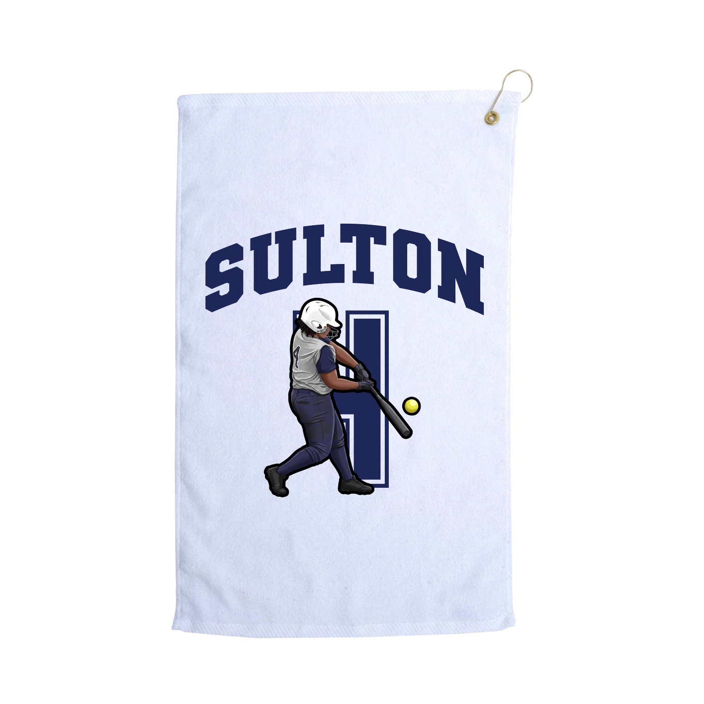 Golf Towel — Number in White