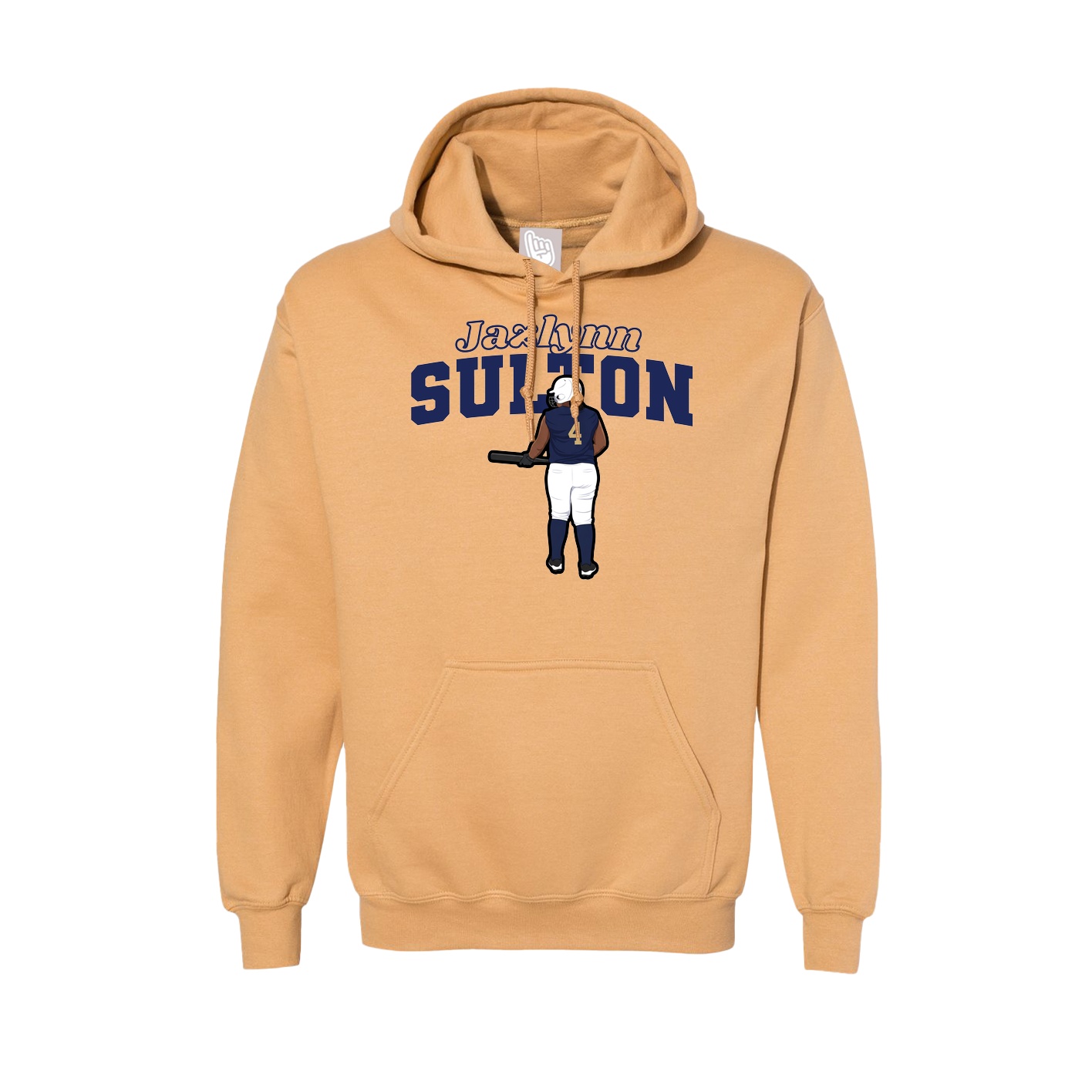 Hoodie — Name Arch in Vegas Gold
