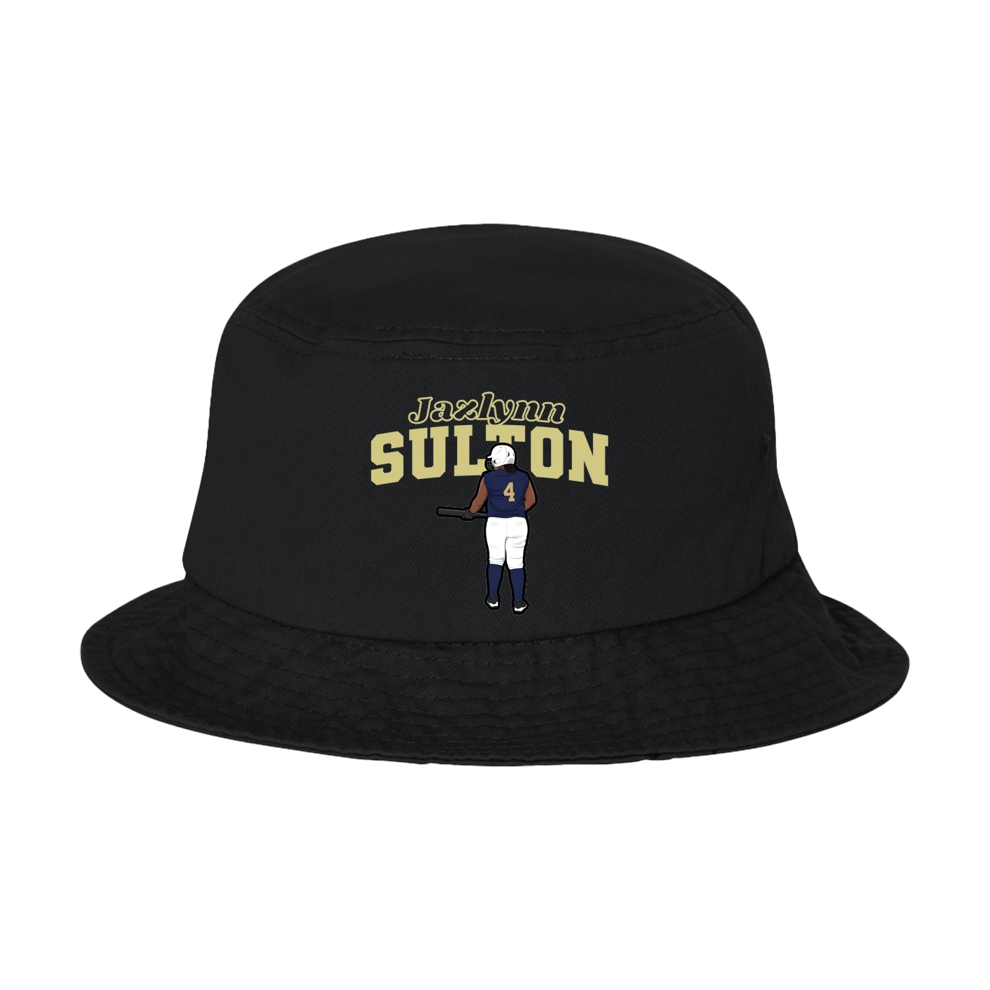 Bucket Cap — Name Arch in Black