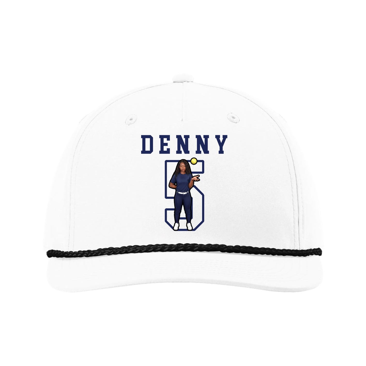 Five-Panel Classic Rope Cap — Shirsey in White