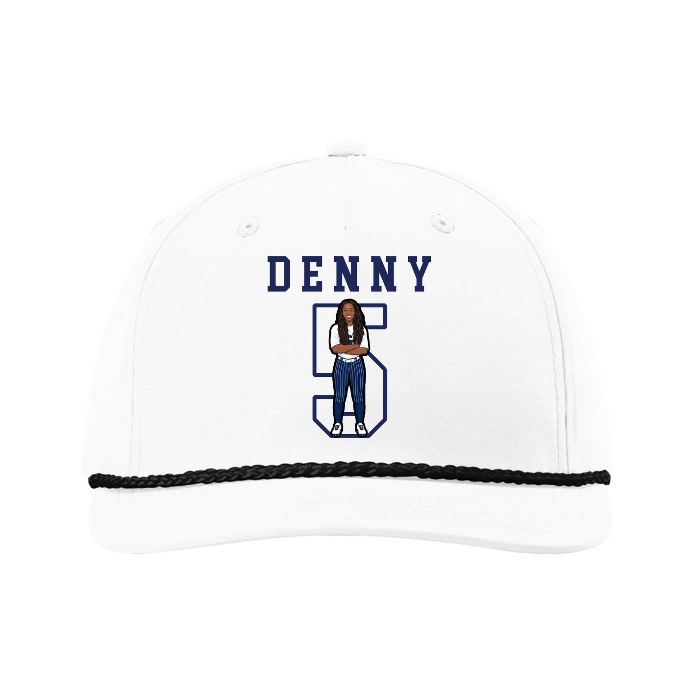 Five-Panel Classic Rope Cap — Shirsey in White