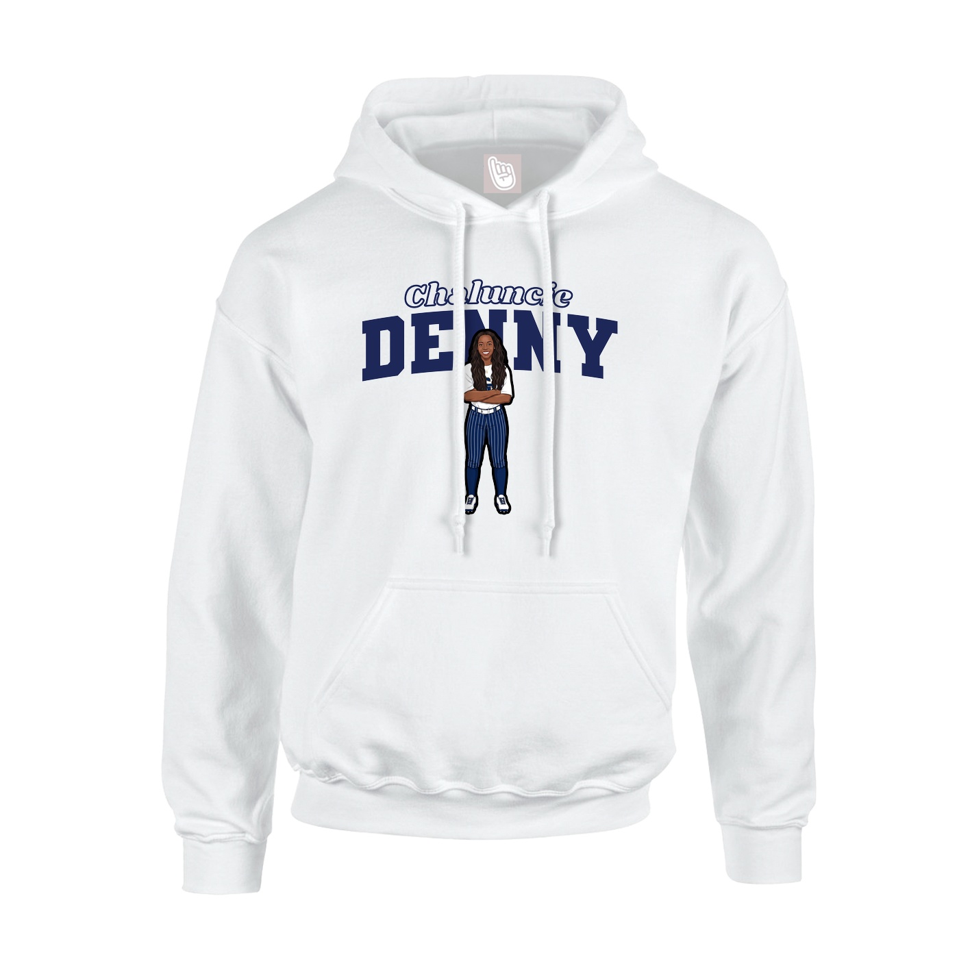Hoodie — Name Arch in White