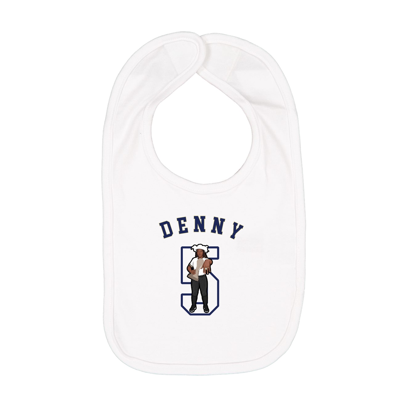 Infant Bib — Shirsey Arch in White