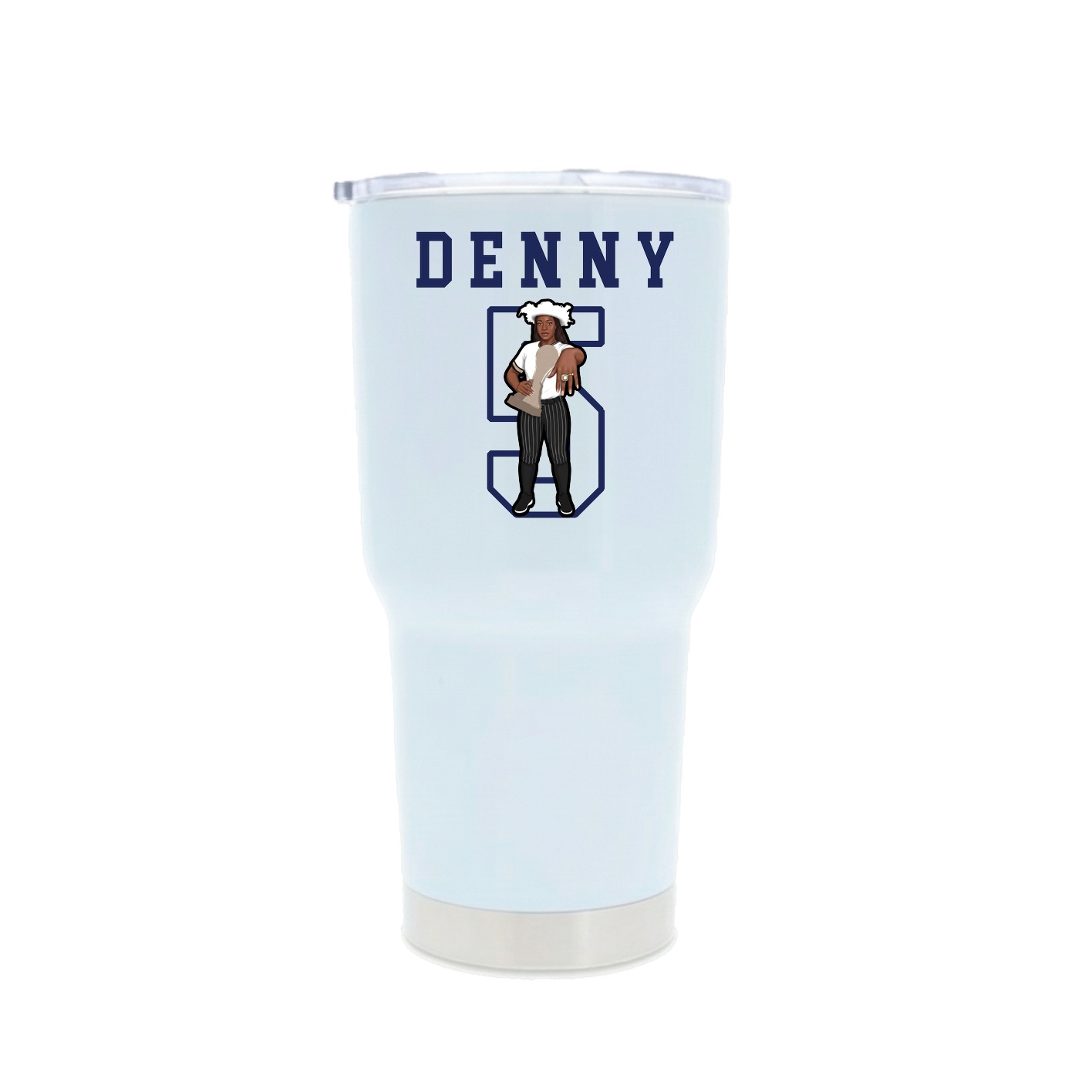 30oz Stainless Steel Tumbler — Shirsey in White