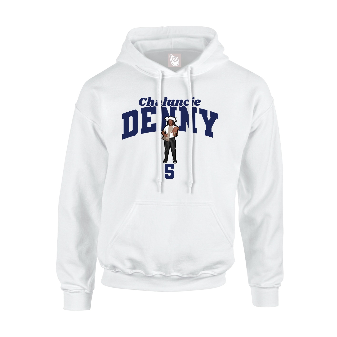 Youth Hoodie — Signature Arch in White