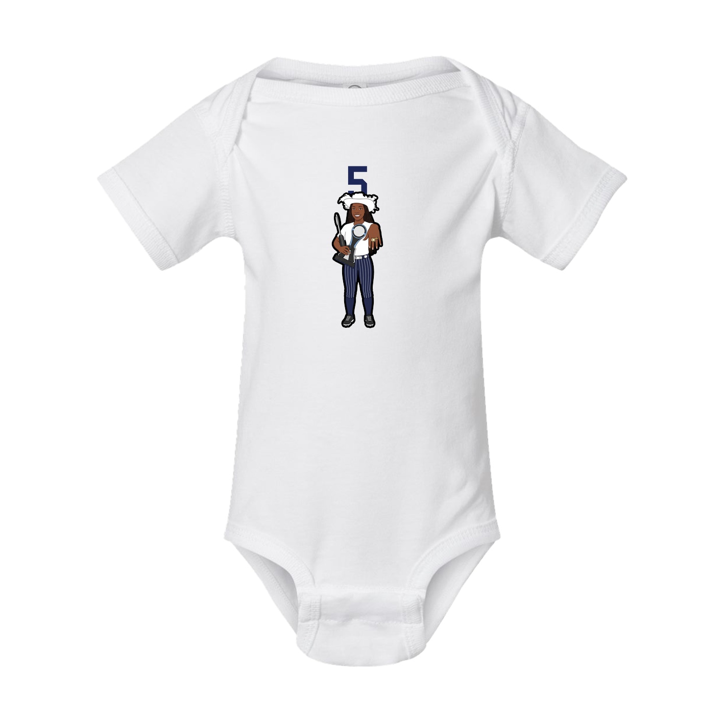 Baby Onesie — Number Top in White