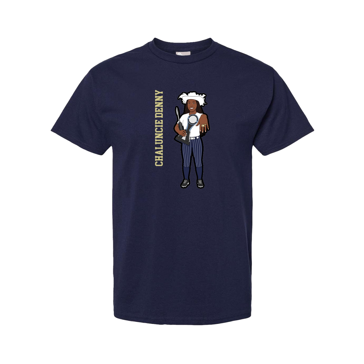 Youth Tee — Name Vertical in Navy
