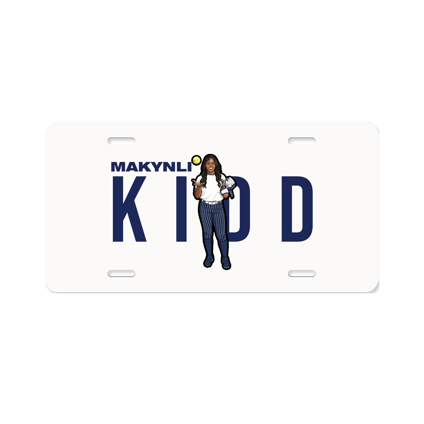 License Plate — Player Name in Classic