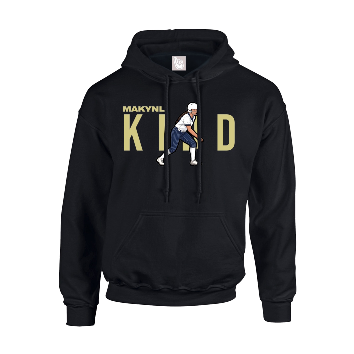 Youth Hoodie — Player Name in Black