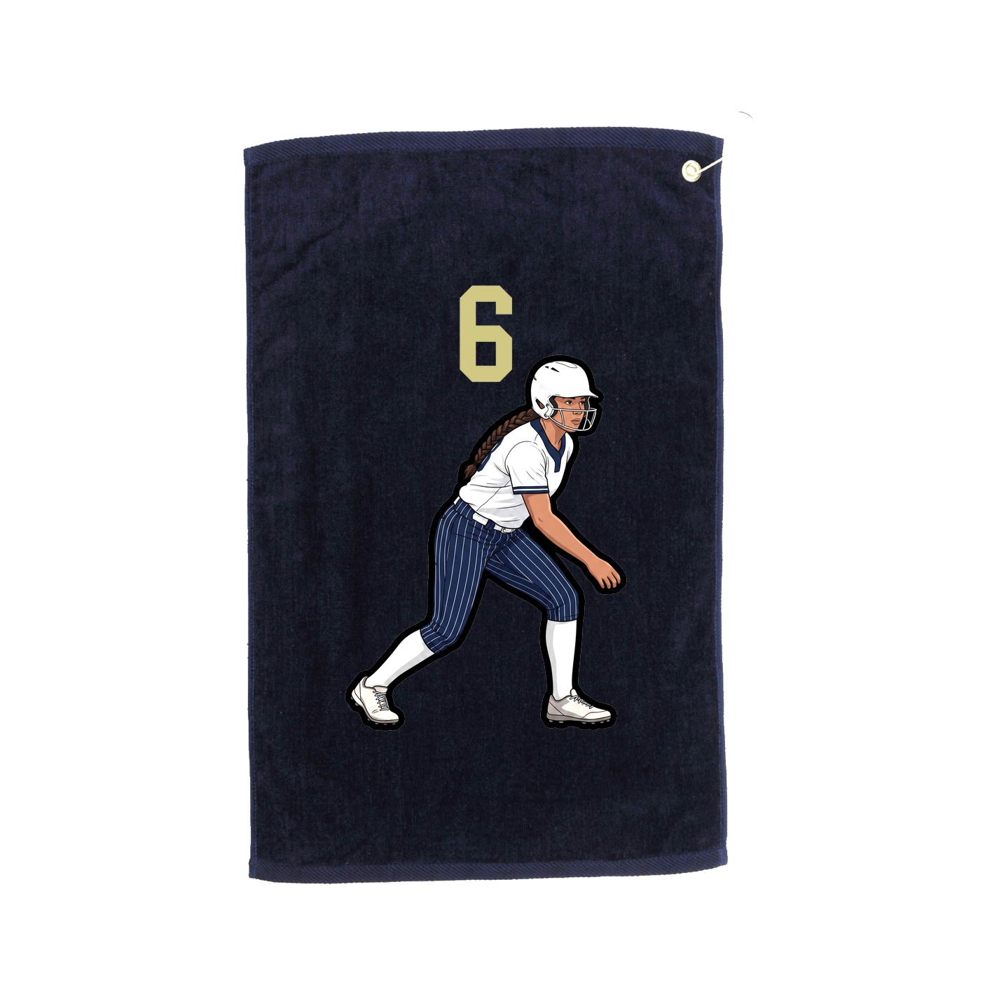 Golf Towel — Number Top in Navy