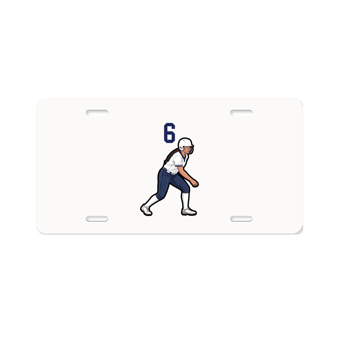 License Plate — Number Top in Classic