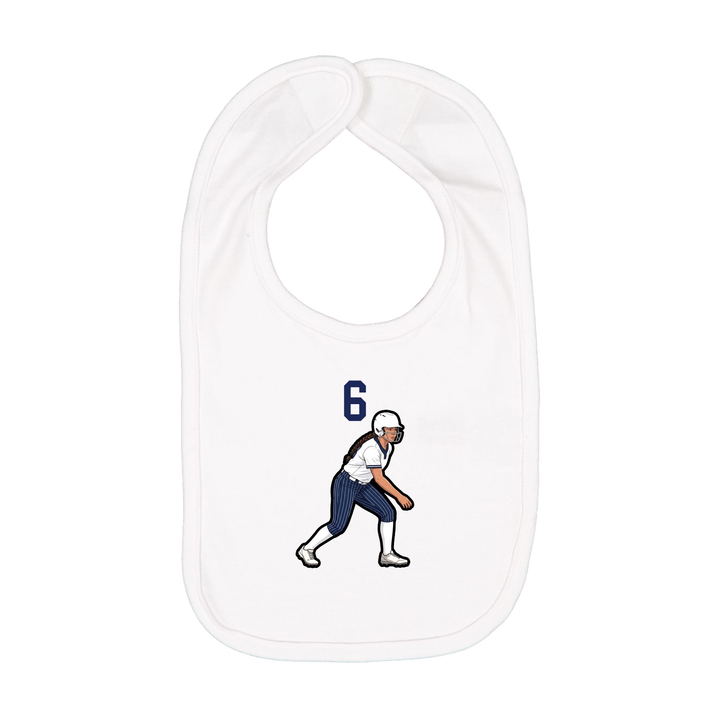 Infant Bib — Number Top in White