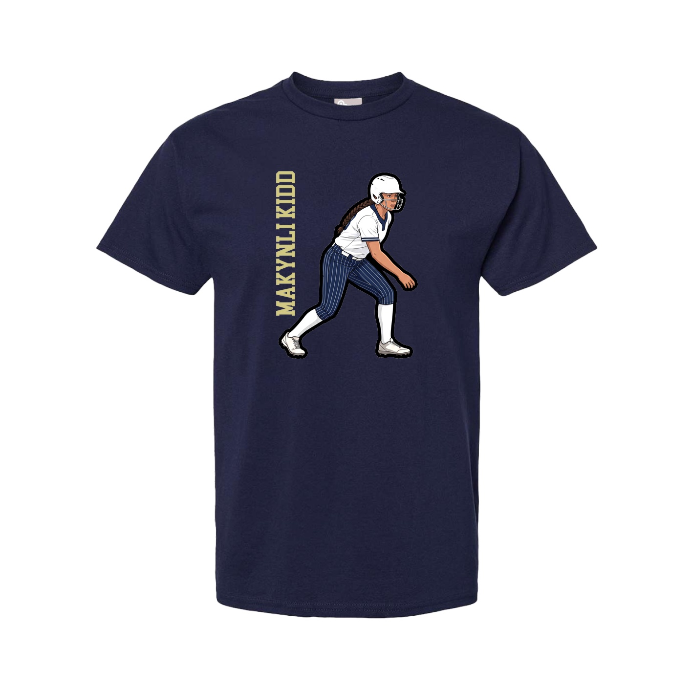 Tee — Name Vertical in Navy