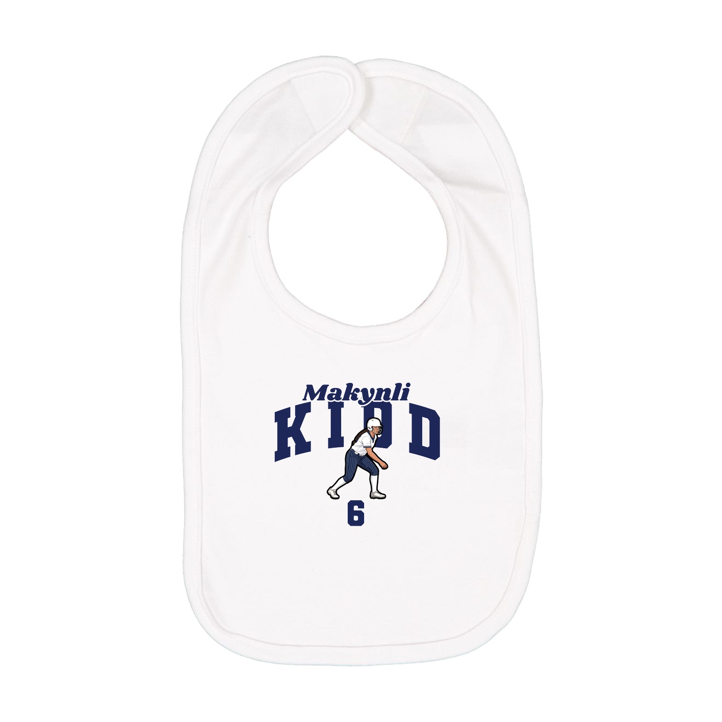 Infant Bib — Signature Arch in White