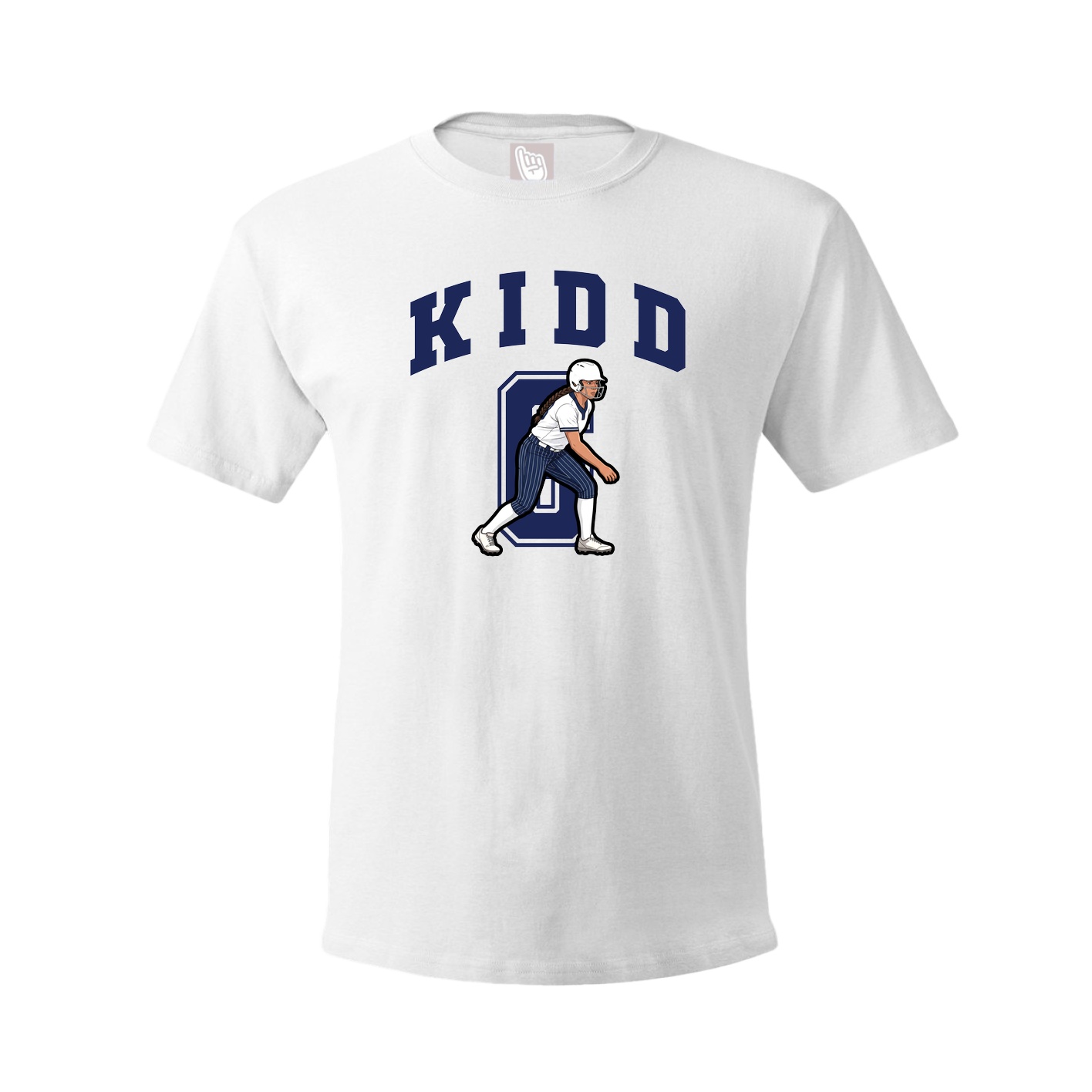 Youth Tee — Number in White