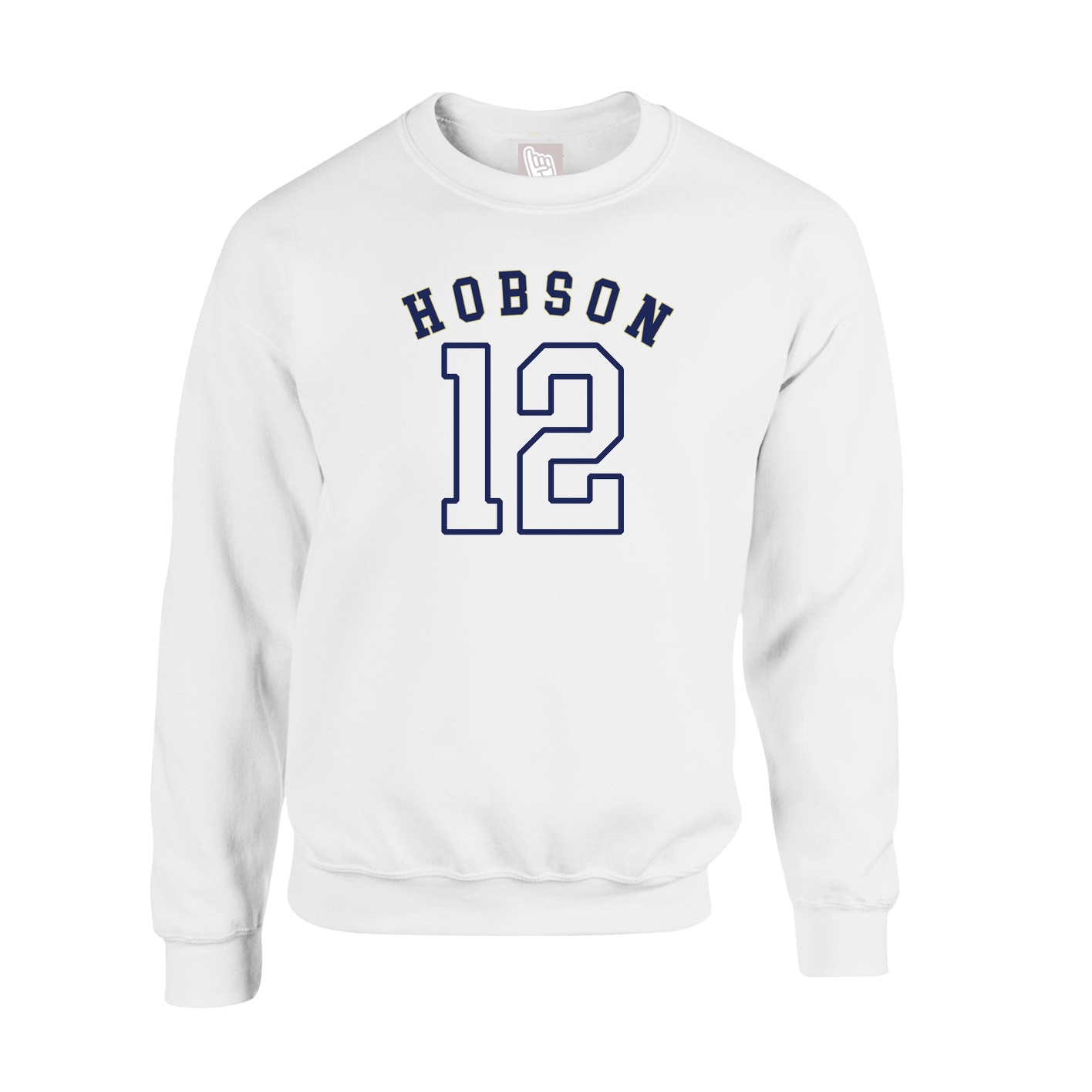 Fleece Crew — Shirsey Arch in White