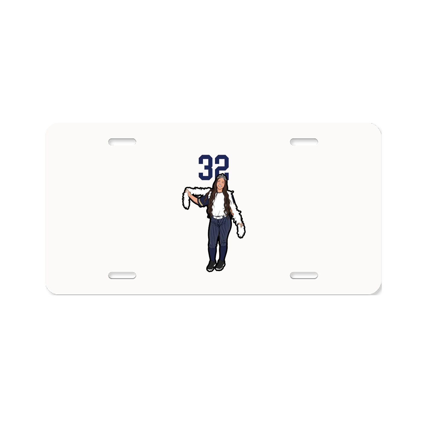 License Plate — Number Top in Classic