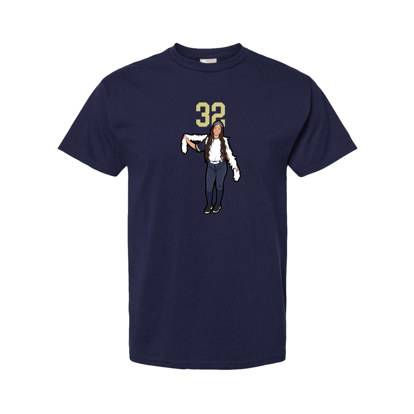 Tee — Number Top in Navy