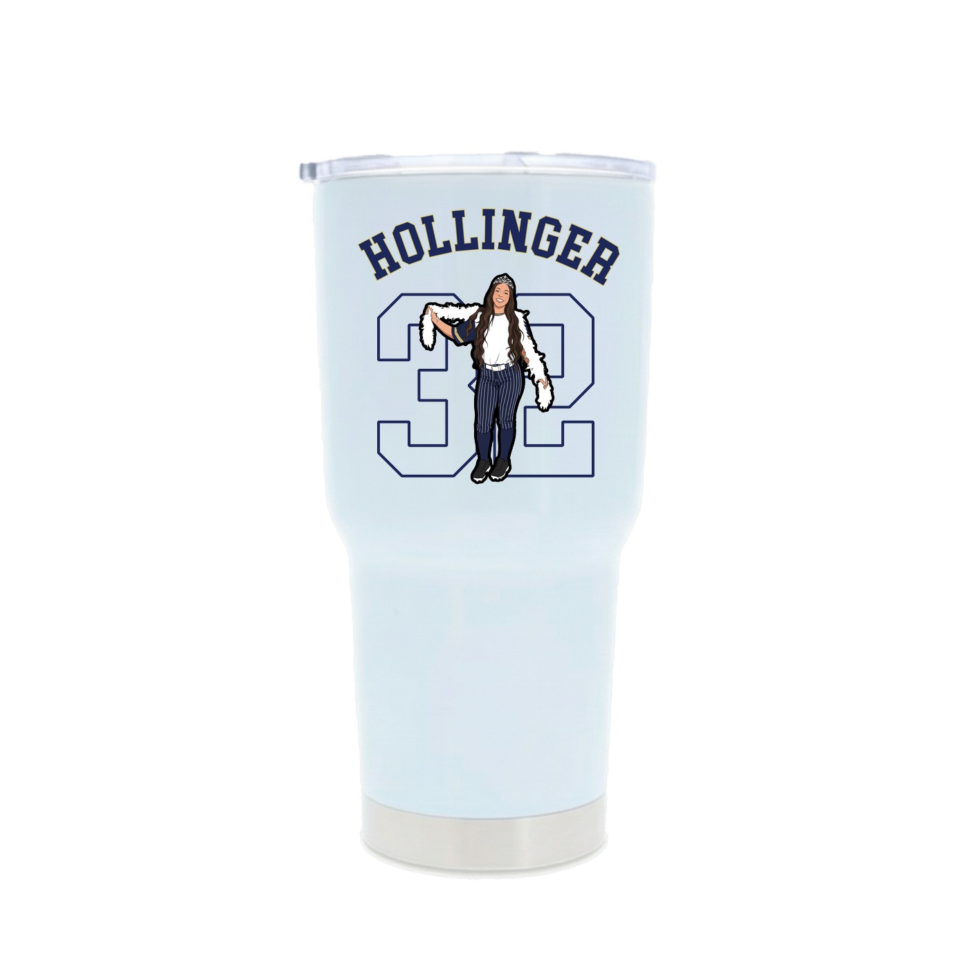 30oz Stainless Steel Tumbler — Shirsey Arch in White