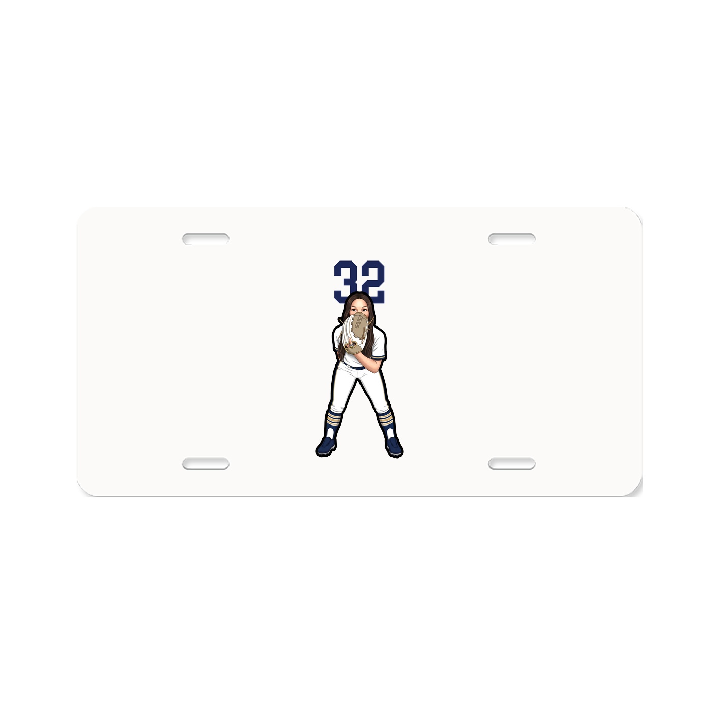 License Plate — Number Top in Classic