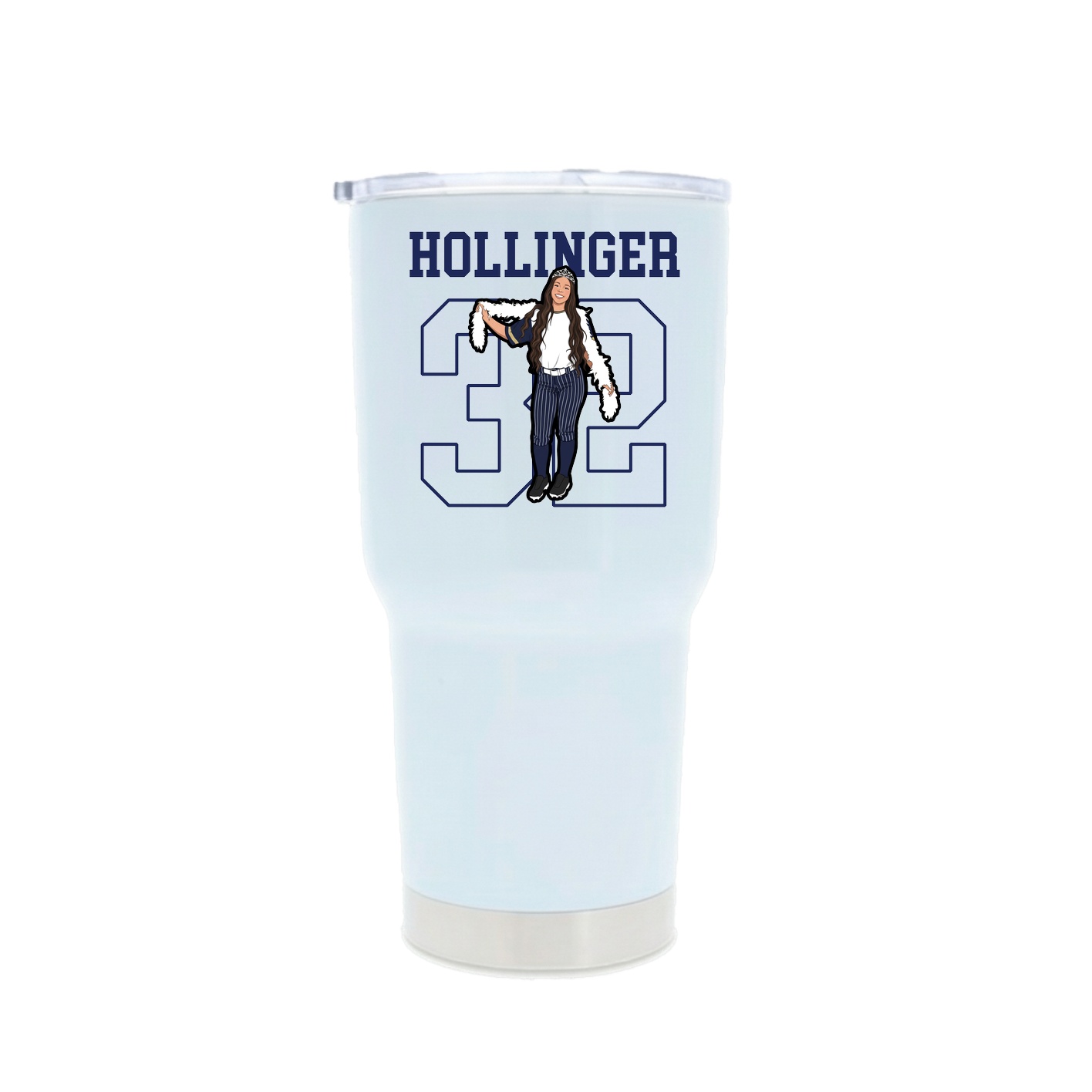 30oz Stainless Steel Tumbler — Shirsey in White