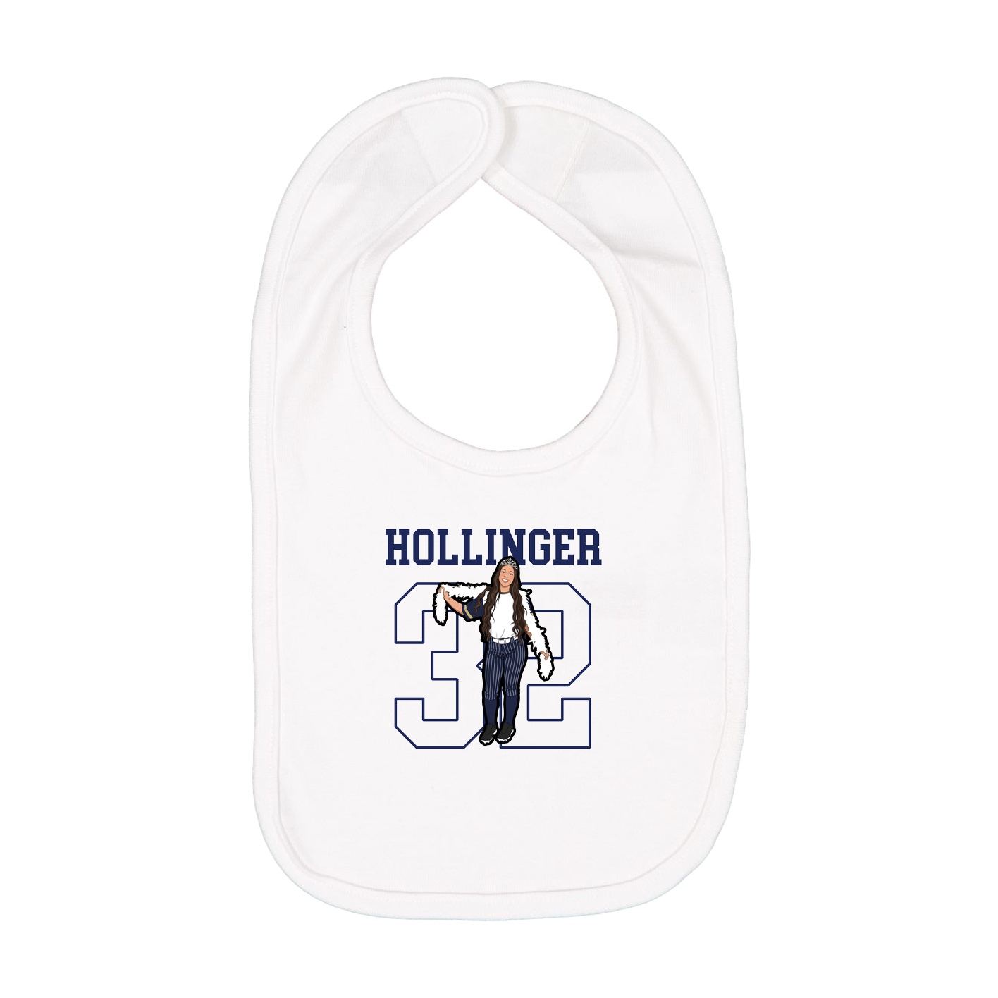 Infant Bib — Shirsey in White
