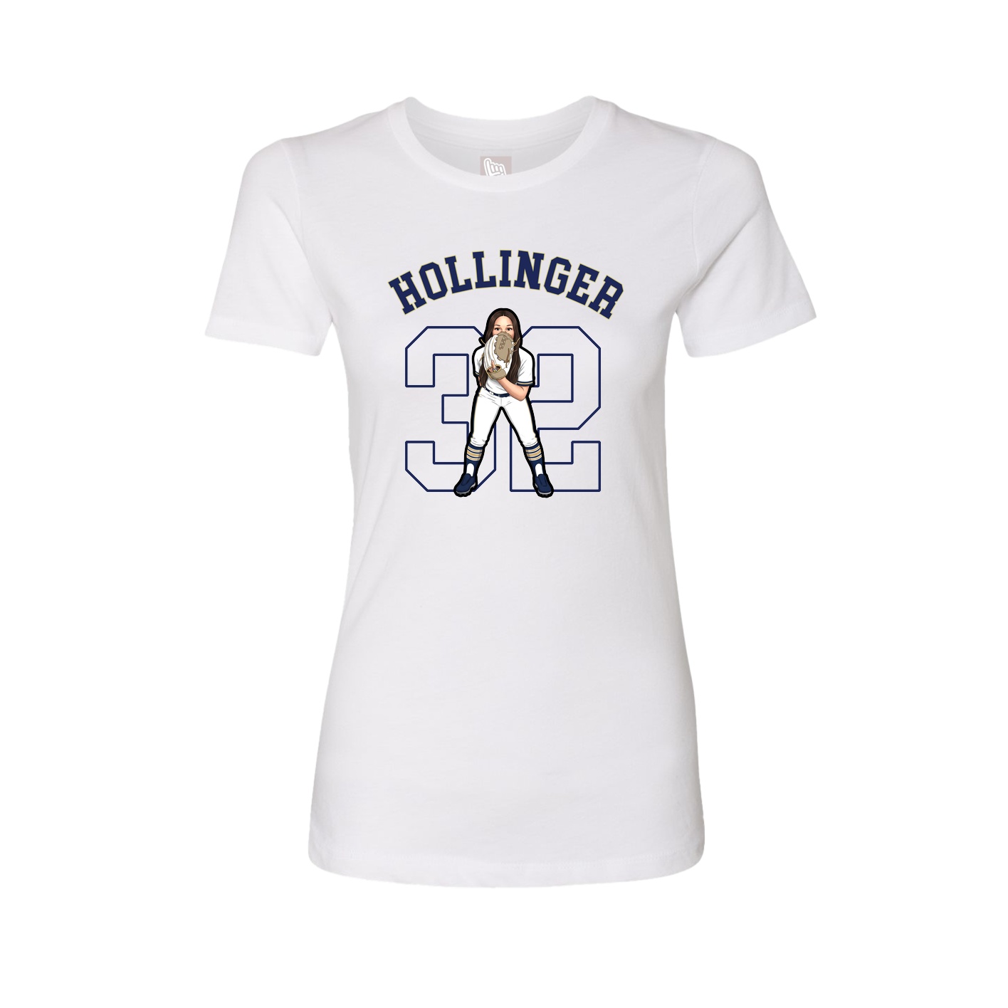 Fitted Women's Tee — Shirsey Arch in White